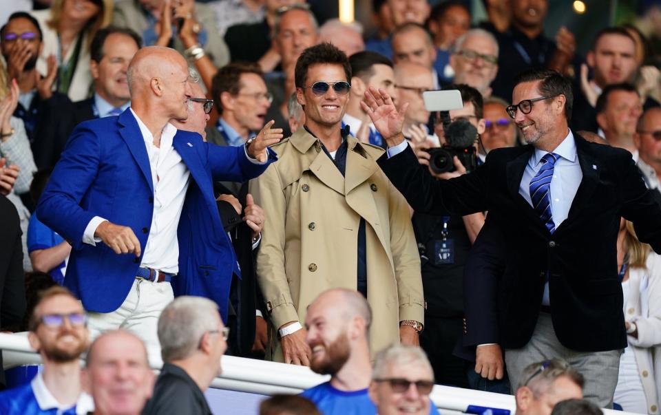 Tom Brady attends Birmingham City's match against Leeds United in the Championship last season